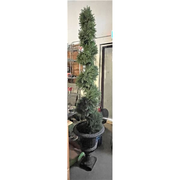 FAUX Tree in Pot,  Pot is very heavy pottery (NOT PLASTIC)