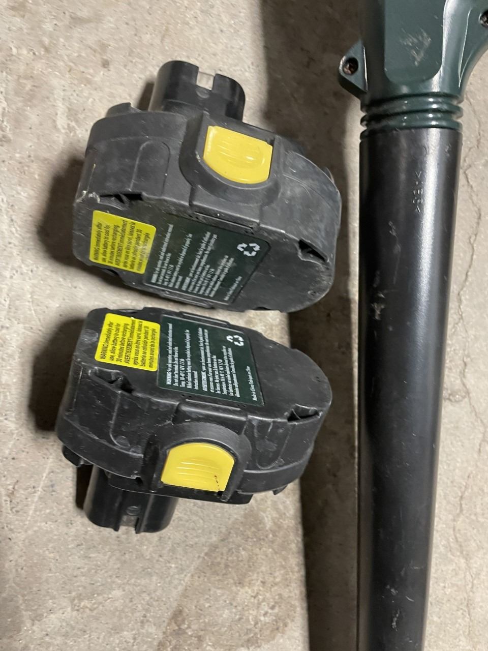 Yard Works Leaf Blower battery