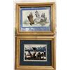 Image 1 : TWO Framed Artworks with Eagles