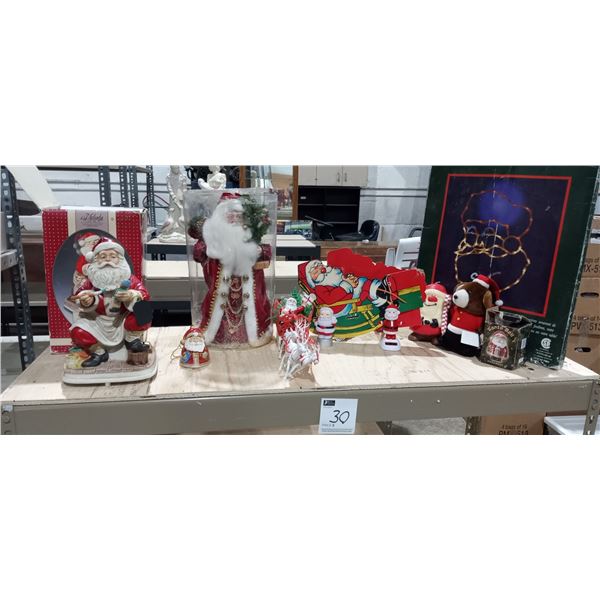 An Assortment of Santa Themed Items