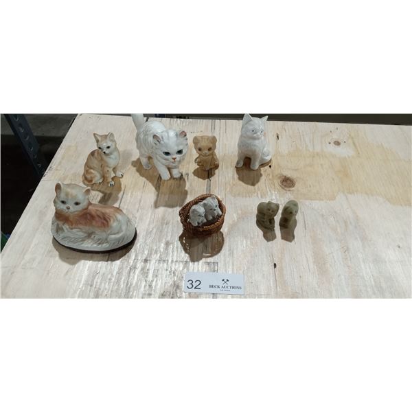 An Assortment of Cat-Themed Ornaments