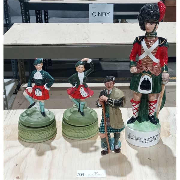 An Assortment of Scottish Themed Ceramics; One of Which Plays Delightful Music.