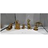 Image 1 : An Assortment of Feline-Themed Brass Figurines