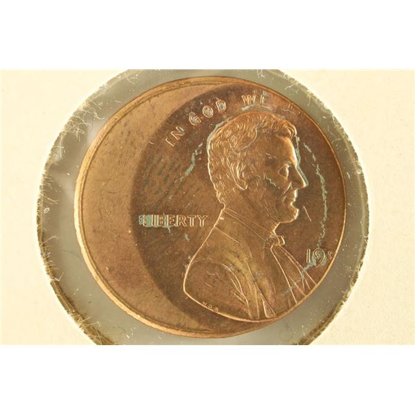 ERROR LINCOLN CENT 25% OFF CENTER BRILLIANT UNC