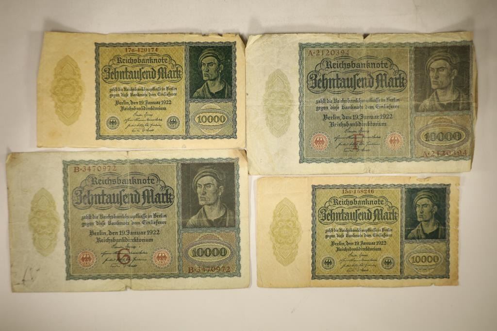 4-1922 GERMAN 10,000 MARK NOTES