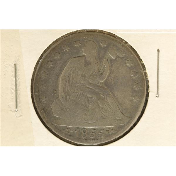 1855-O SEATED LIBERTY HALF DOLLAR VG