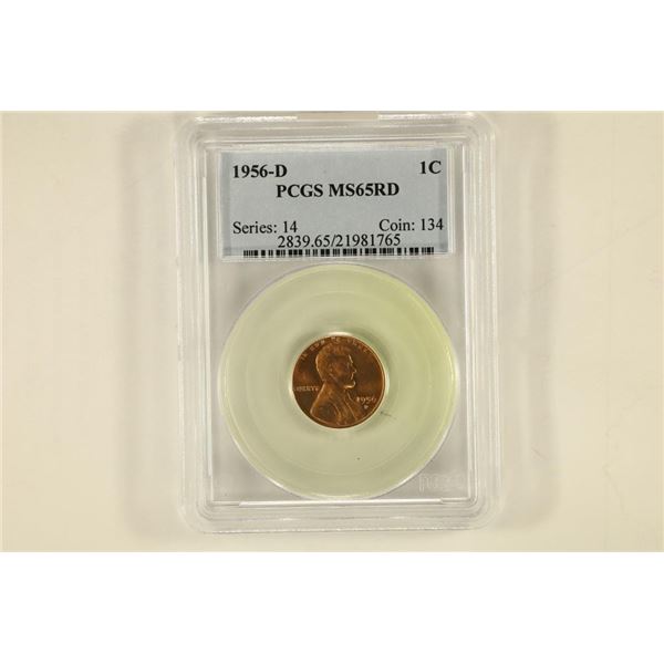 1956-D LINCOLN WHEAT CENTS PCGS MS65RD