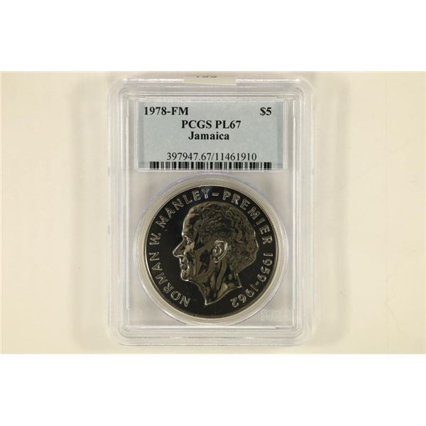 1978-FM JAMAICA $5 PCGS PL67