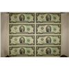 Image 1 : UNCUT SHEET OF 8-2009 US $2 FRN'S CRISP UNC