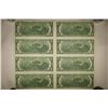 Image 2 : UNCUT SHEET OF 8-2009 US $2 FRN'S CRISP UNC