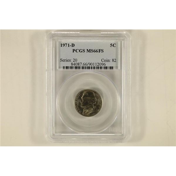 1971-D JEFFERSON NICKEL PCGS MS66FS