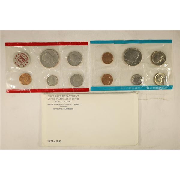 1971 US MINT SET (UNC) P/D/S (WITH ENVELOPE)