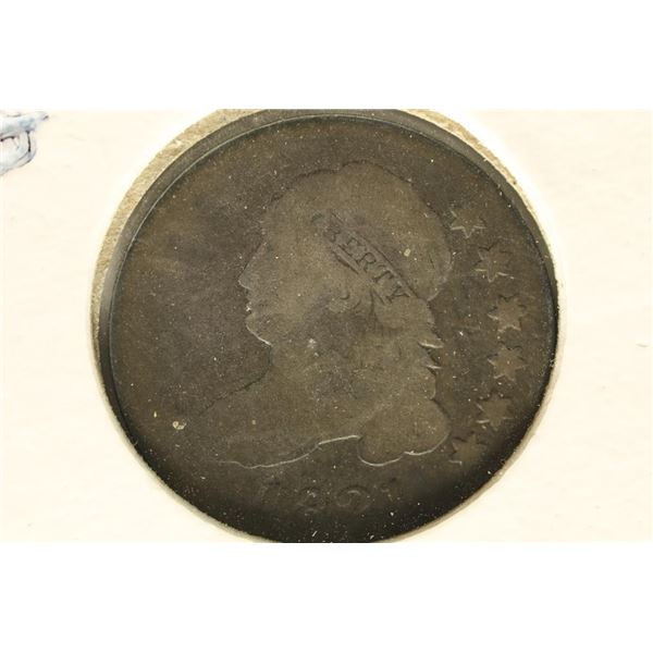 1821 CAPPED BUST DIME LARGE DATE VG