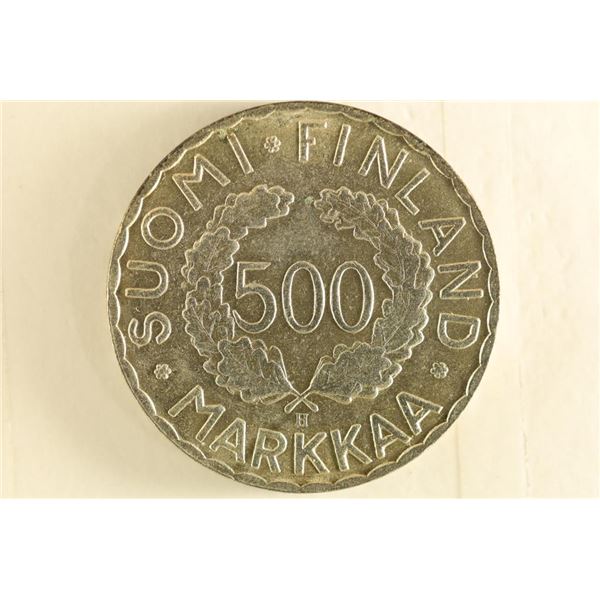 1952-H FINLAND SILVER 500 MARAKKAA UNC KM-35