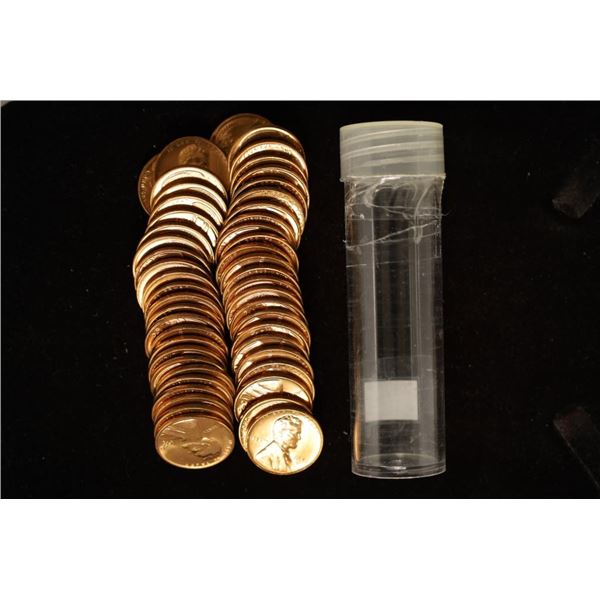 ROLL OF 50-1956-D LINCOLN WHEAT CENTS BU RED