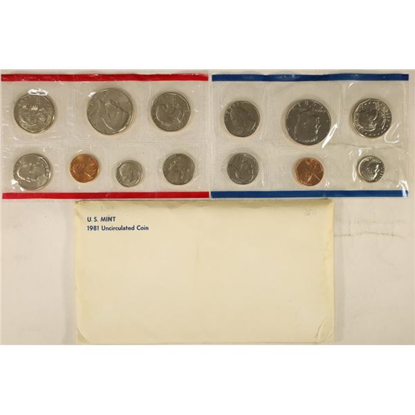 1981 US MINT SET (UNC) P/D/S (WITH ENVELOPE)