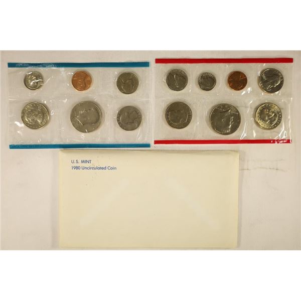 1980 US MINT SET (UNC) P/D/S (WITH ENVELOPE)