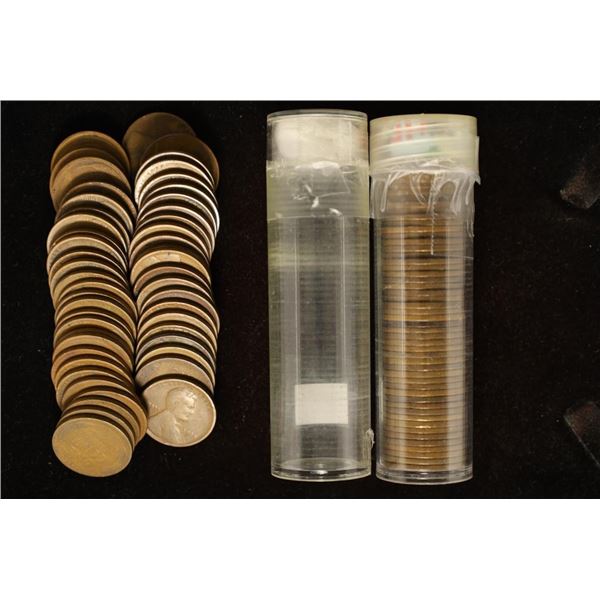 2 SOLID DATE ROLLS OF LINCOLN WHEAT CENTS