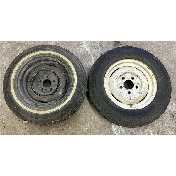 TWO SPARE TIRES WITH GOOD TREAD
