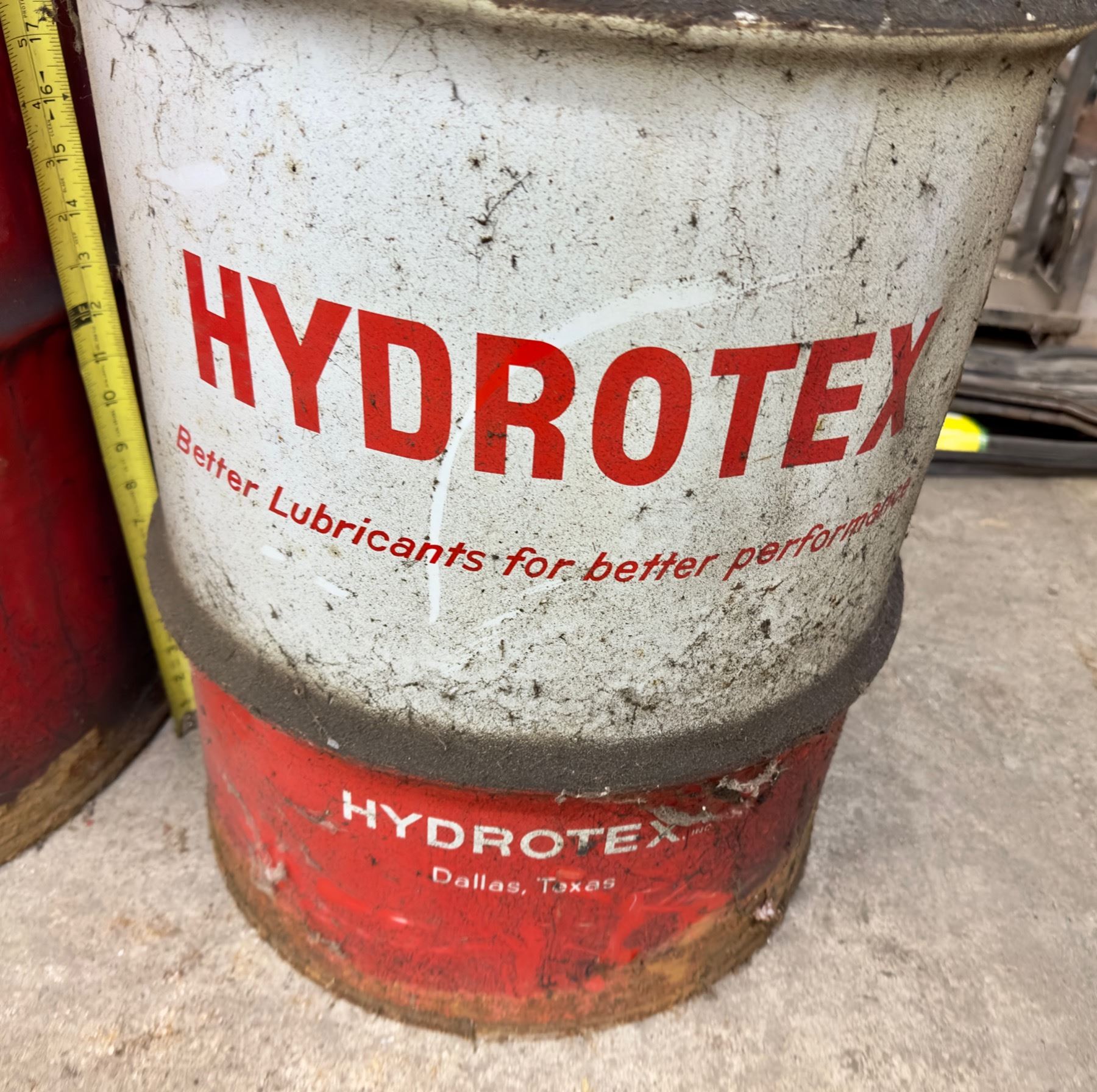 SHELL ROTELLA BARREL AND HYDROTEX PETROLEUM OIL