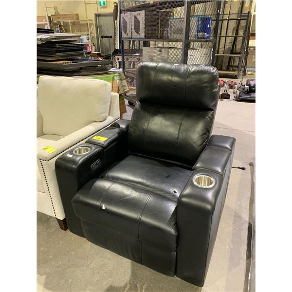 LEATHER ELECTRIC RECLINER IN NEED OF REPAIR