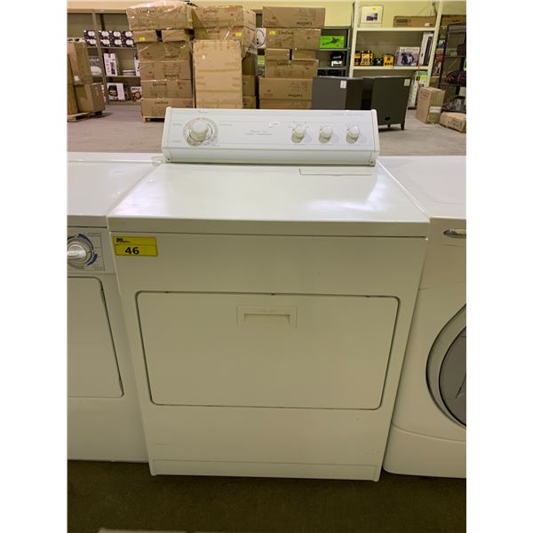 WHIRLPOOL IMPERIAL SERIES HEAVY DUTY SUPER CAPACITY FRONT LOAD CLOTHES DRYER