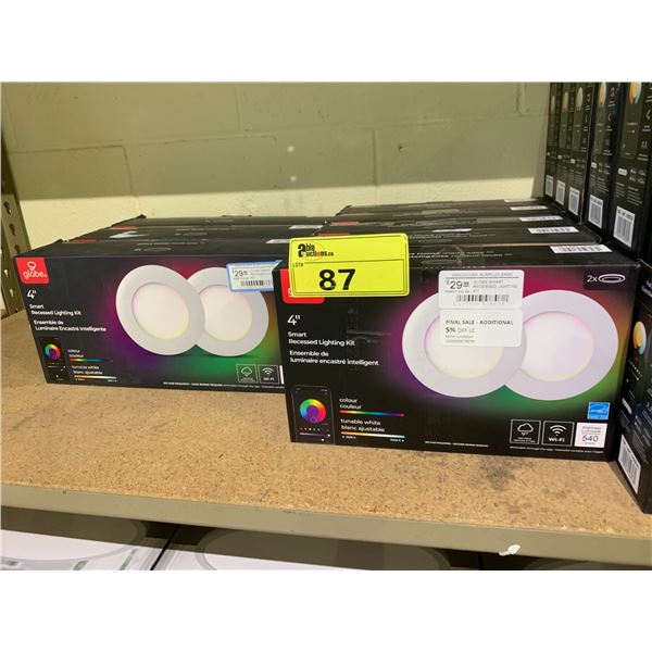 8 BOXES OF GLOBE 4" RECESSED LIGHTING KITS