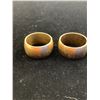 Image 1 : TWO 10K LADIES WEDDING RINGS (17.8G TOTAL)