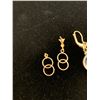 Image 2 : PAIR OF 18K EARRINGS AND PAIR OF 14K EARRINGS (BOTH BROKEN)