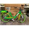 Image 2 : LIME GREEN & YELLOW E-BIKE WITH BATTERY, KEY & CHARGER