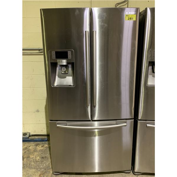 SAMSUNG STAINLESS STEEL FRENCH DOOR FRIDGE WITH ICE AND WATER MODEL RFG237ACRS