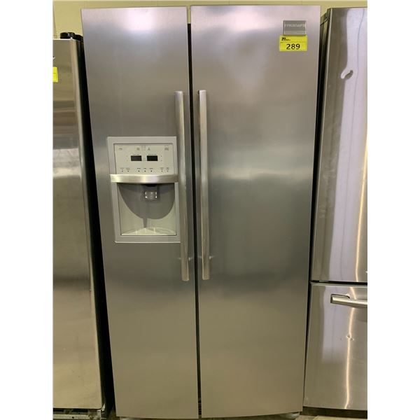 FRIGIDAIRE PROFESSIONAL STAINLESS STEEL SIDE BY SIDE FRIDGE WITH ICE AND WATER MODEL FPHS2386LF5