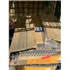 Image 2 : SHELF OF SIDE CLAMPS, FITTINGS, PLUMBING, 10" SPIRAL NAILS TILES AND MORE
