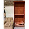 Image 1 : SHELF UNIT, MULTI COLOURED CHAIR AND WHITE BOARD