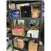 Image 1 : 3 SHELVES OF BINDERS, SHOPPING BAGS, TONER CARTRIDGE, SODA STEAM AND MORE (RACK NOT INCLUDED)