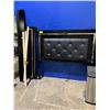 Image 2 : MODERN BLACK & CHROME QUEEN SIZE BED FRAME WITH BACK LIT HEADBOARD