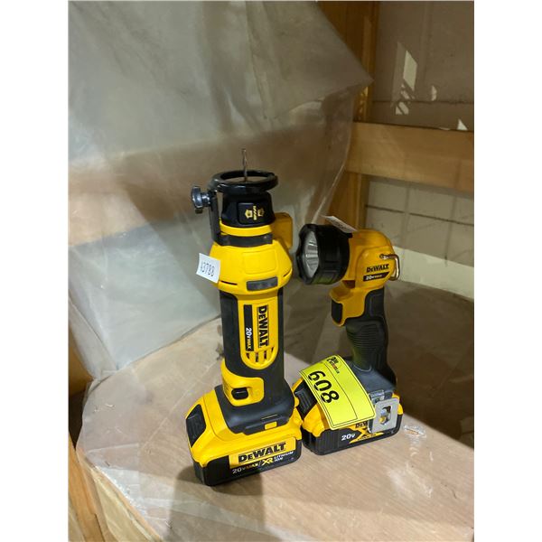 DEWALT 20 VOLT FLASHLIGHT AND ROUTER