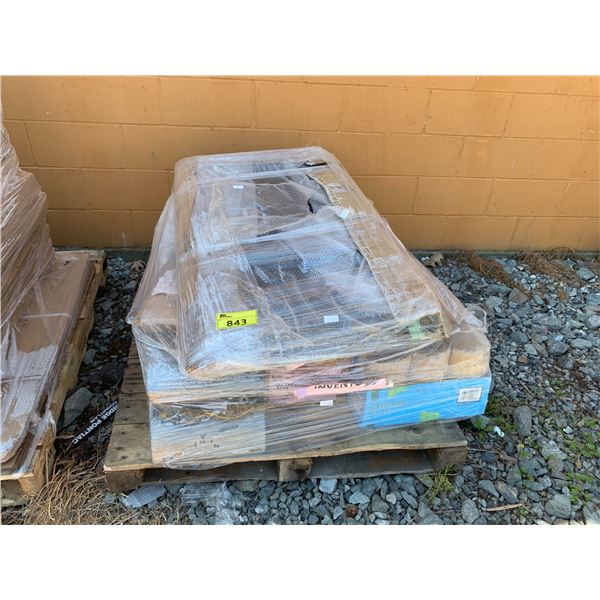 PALLET OF ASSORTED SET DEC ITEM INCLUDING; TV, PAPER TOWEL, PAPER TOWEL DISPENSER & MORE