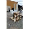 Image 2 : PALLET OF ASSORTED SET DEC ITEMS INCLUDING; 3 TIER SQUARE RACK, BAR HEIGHT CHAIR & ASSORTED LIGHT