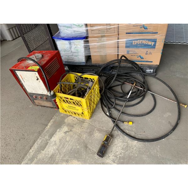 WELDER WITH ASSORTED TORCHES & PRESSURE WASHER WAND