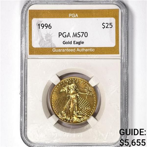 1996 $25 1/2oz American Gold Eagle PGA MS70