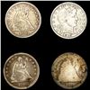 Image 1 : (4) Misc Quarters (1856, 1870, 1876, 1915) NICELY