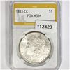 1883-CC Morgan Silver Dollar PGA MS64