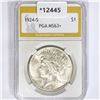 1924-S Silver Peace Dollar PGA MS63+