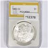Image 1 : 1882-CC Morgan Silver Dollar PGA MS64