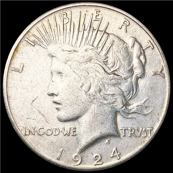 1924-S Silver Peace Dollar ABOUT UNCIRCULATED