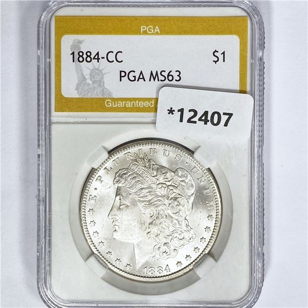 1884-CC Morgan Silver Dollar PGA MS63