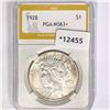 1928 Silver Peace Dollar PGA MS63+