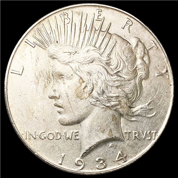 1934 Silver Peace Dollar CLOSELY UNCIRCULATED