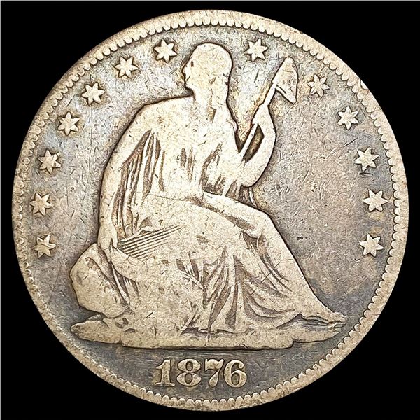 1876-CC Seated Liberty Half Dollar NICELY